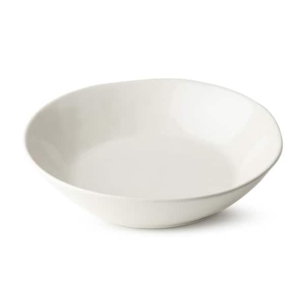 Linen 40 fl. oz. Cream Set of 4 Stoneware Soup Bowl 9.5 in. x 2.25 in.