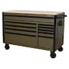 Husky 52 in. 10-Drawer Army Green Mobile Workbench