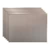 Fasade Rib 18.25 in. x 24.25 in. Vinyl Backsplash Panel in Brushed ...