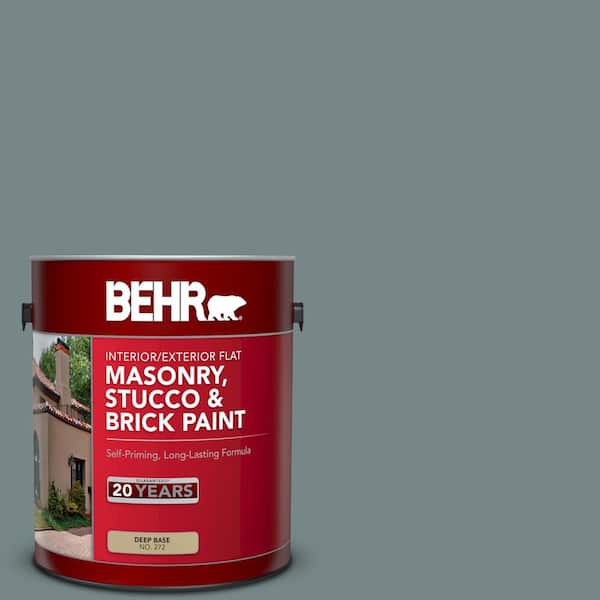 1 gal. #PPU12-16 Juniper Ash Flat Interior/Exterior Masonry, Stucco and Brick Paint