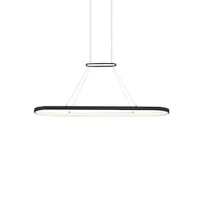 Eerie 47 in. 1 Light 58-Watt Black Integrated LED Pendant Light