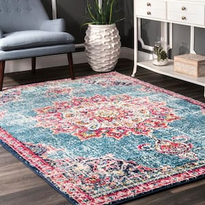 Leola Vintage Medallion Multi 5 ft. x 8 ft. Area Rug