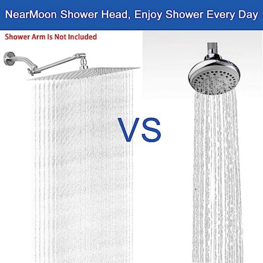 10-Inch Brushed Nickel Square Rainfall Shower Head