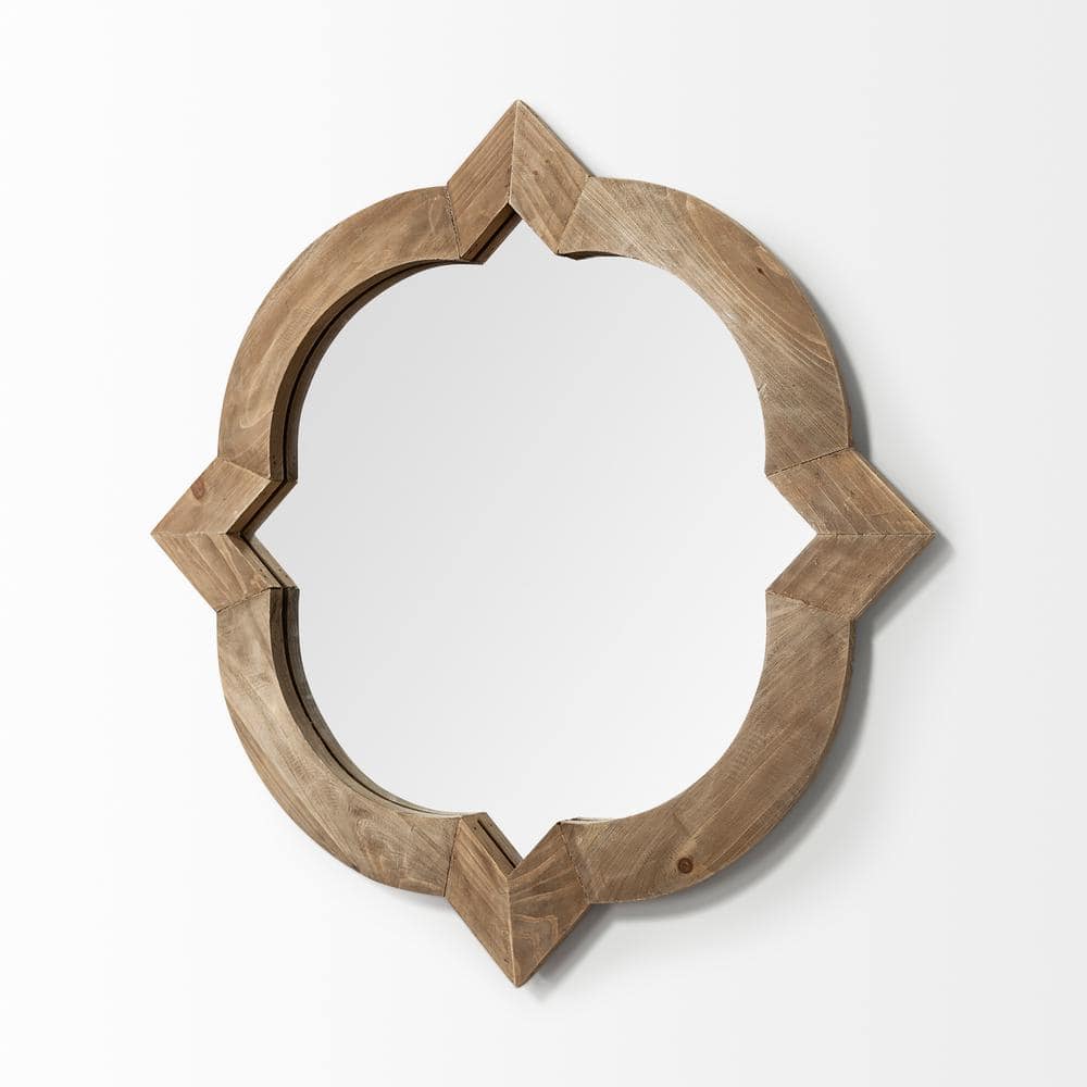 Argonne Natural Pine Wood Full-Length Square Wall Mirror