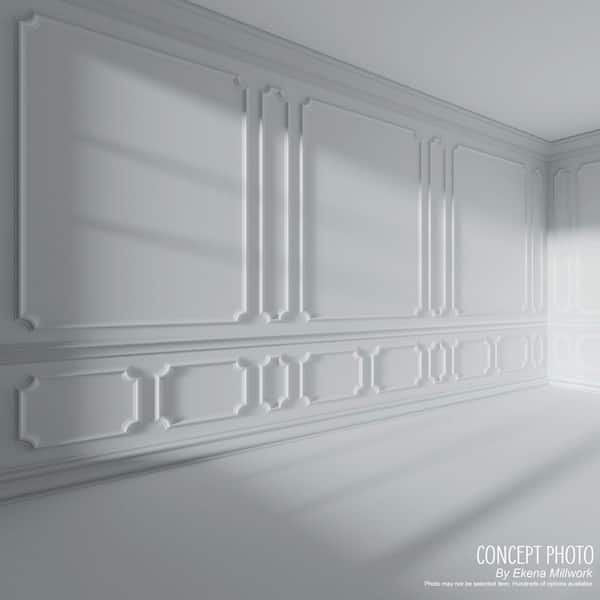 1/2 in. x 1 5/8 in. x 94 1/2 in. Primed Polyurethane Panel Moulding  (1-Piece − 7.88 Total Linear Feet)
