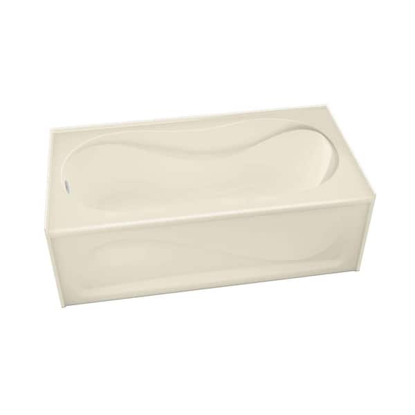 MAAX Cocoon 60 in. Acrylic Left Hand Drain Rectangular Apron Front Bathtub in Bone