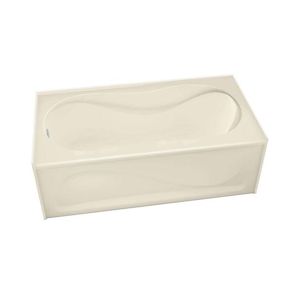 MAAX Cocoon 60 in. x 30 in. Acrylic Right Hand Drain Rectangular Apron Front Bathtub in Bone