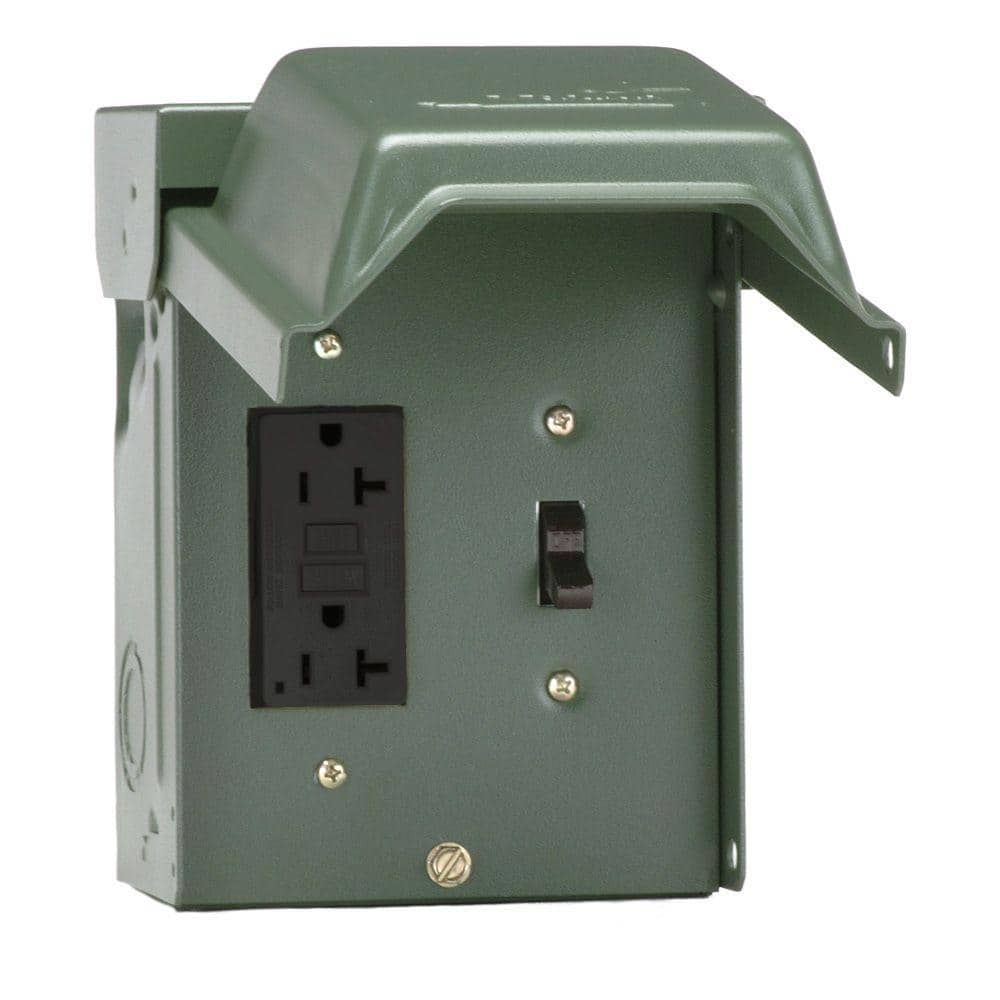 GE 20 Amp Backyard Outlet with Switch and GFI Receptacle U010S010GRP - The  Home Depot