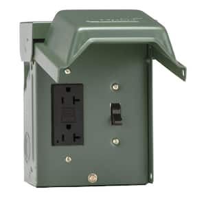20 Amp Backyard Outlet with Switch and GFI Receptacle