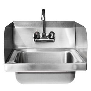 17 in. Silver Single Bowl Drop-In Stainless Steel Built-In Commercial Sink