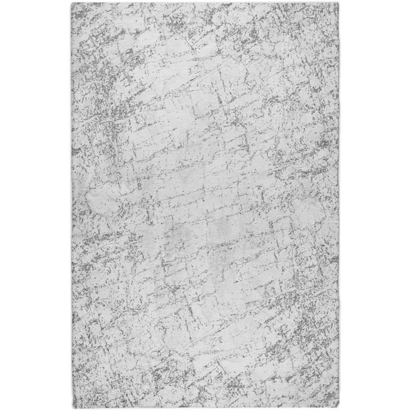 Dream Shag Premium Machine Washable Abstract ADS606 Gray 9 ft. x 12 ft. Area Rug