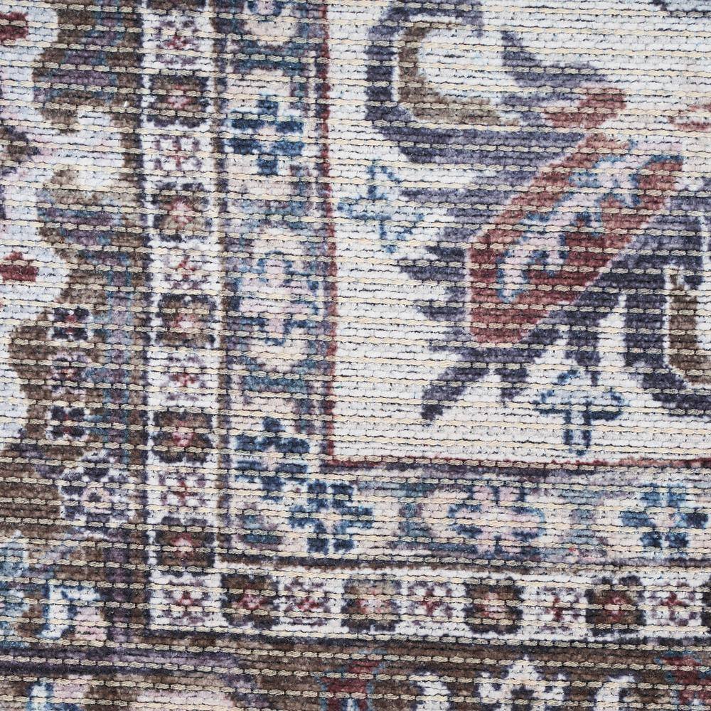 Olive Ivory Floral Cotton Chenille Runner Rug