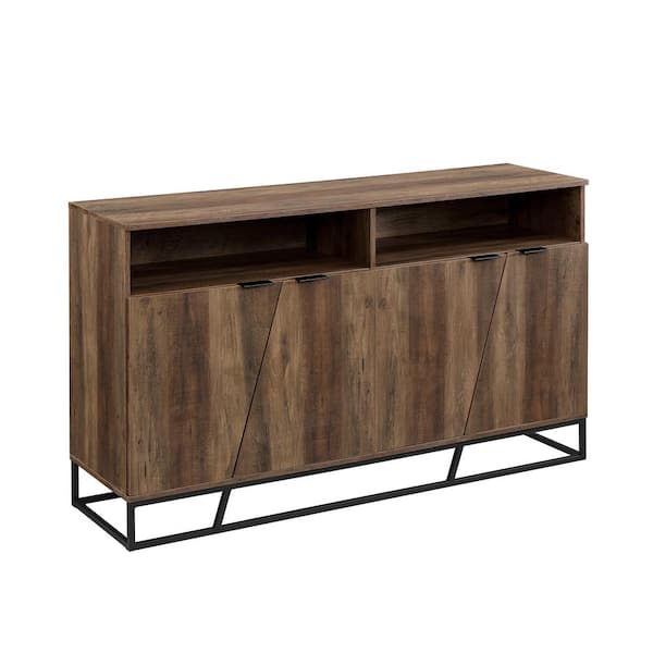 58 in. Reclaimed Barnwood Angled Door Sideboard