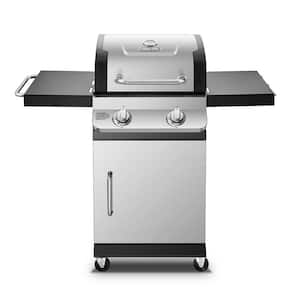 Premier 2-Burner Propane Gas Grill in Stainless Steel with Built-In Thermometer