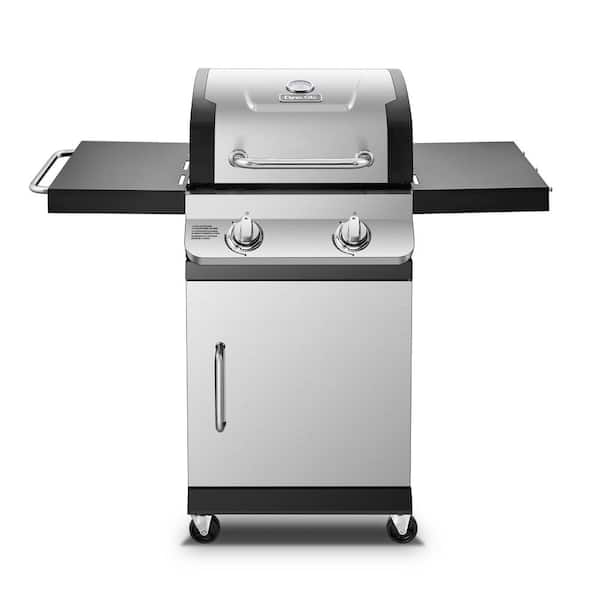 Dyna-Glo Premier 2-Burner Propane Gas Grill in Stainless Steel with Built-In Thermometer