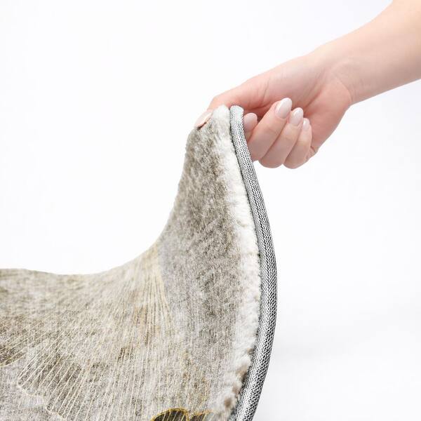 Dream Shag Premium Machine Washable Abstract ADS626 Gray 9 ft. x 12 ft. Area Rug