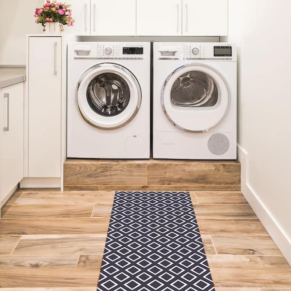 Gem Stone Grey/White 5 ft. x 7 ft. 3-Piece Rug Set