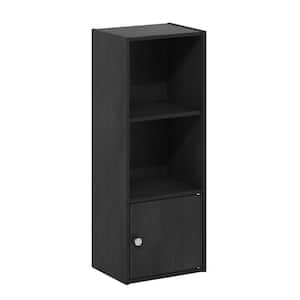 Luder 12 in. W Blackwood 2-Shelf Bookcase with 1-Door