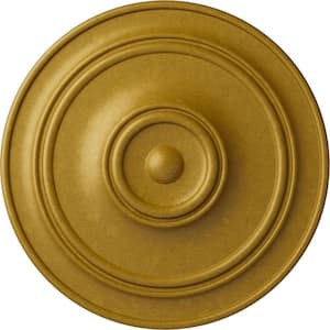 3-1/8 in. x 40-1/4 in. x 40-1/4 in. Polyurethane Small Classic Ceiling Medallion, Pharaohs Gold