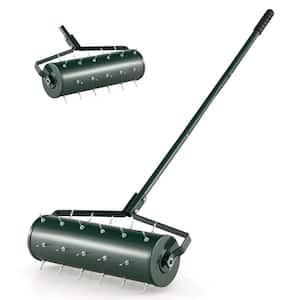 21 in. Manual Lawn Aerator with Detachable Handle Filled with Sand or Stone