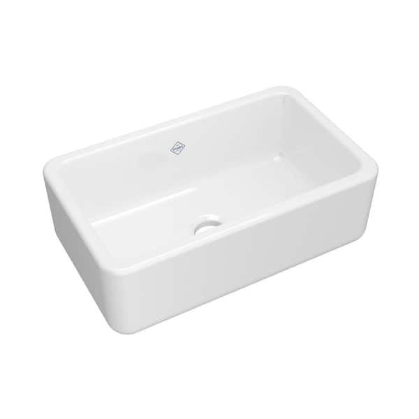 Lancaster 30" Single Bowl Farmhouse Apron Front Fireclay Kitchen Sink