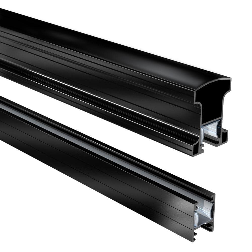 UPC 629219501131 product image for 6 ft. Black Aluminum Deck Railing Stair Hand and Base Rail Kit for 42 in. High S | upcitemdb.com