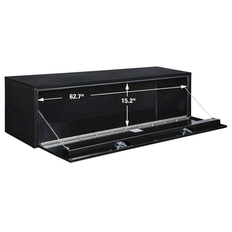 18 in. x 18 in. x 66 in. Gloss Black Steel Underbody Truck Tool Box