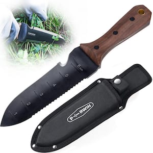 5 in. Single Tip Hori Garden Knife, Garden Trowel with Wood Handle
