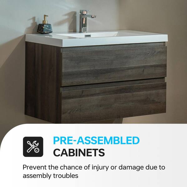 WOODBRIDGE NJ 35.4 in. W x 19.63 in. D x 22.5 in. H Single Sink