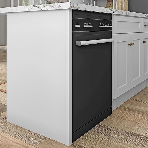 1.5 in. W x 24 in. D x 34.5 in. H in White Shaker Kitchen Cabinet Dishwasher Panel