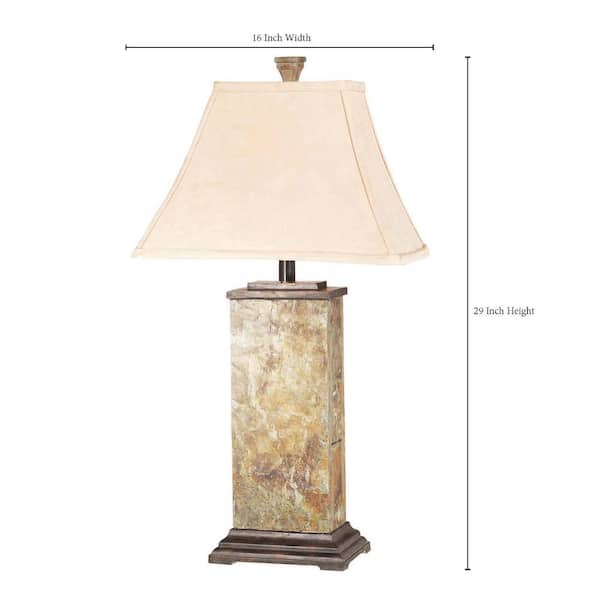Natural Slate Table Lamp, 29 Inch Table Lamps