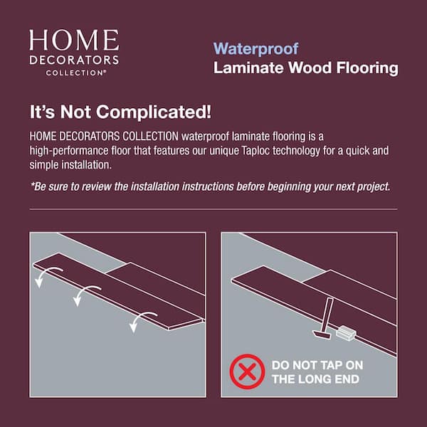 Home Decorators Collection Skaggs Island Oak 12mm T x 7.56 in. W Waterproof Laminate Wood Flooring (15.95 sq. ft./Case)