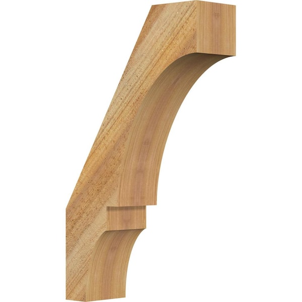 Ekena Millwork 4"W x 12"D x 20"H Balboa Rough Sawn Knee Brace, Western Red Cedar