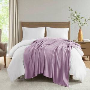 Lilac Liquid Cotton Twin Blanket