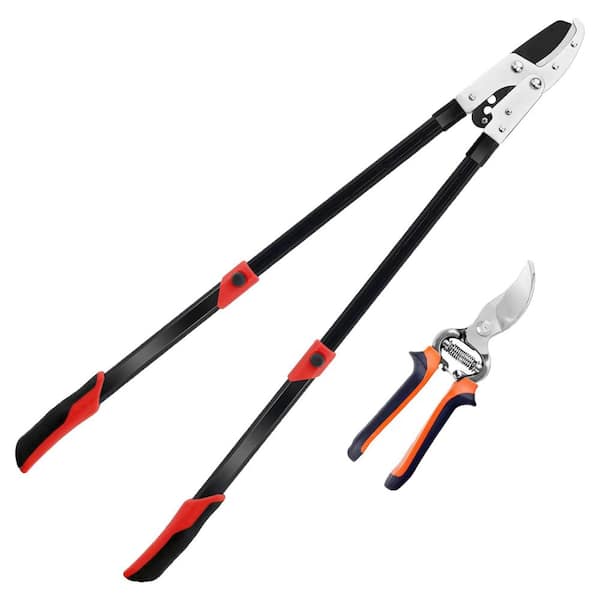 28-41 in. Garden Shears Set Heavy Duty Anvil Loppers, 2 in
