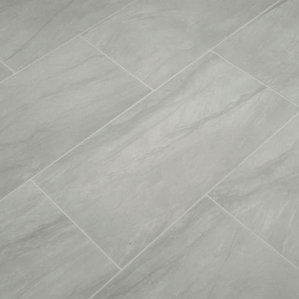 Hillside Gray 12 in. x 24 in. Matte Porcelain Stone Look Floor and Wall Tile (16 sq. ft./Case) Hillside Gray 12 in. x 24 in. Matte Porcelain Stone Look Floor and Wall Tile (16 sq. ft./Case)