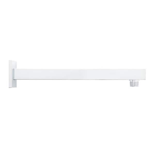 SIGNATURE HARDWARE 12 in. Modern Square Wall Mounted Shower Arm and Flange Chrome