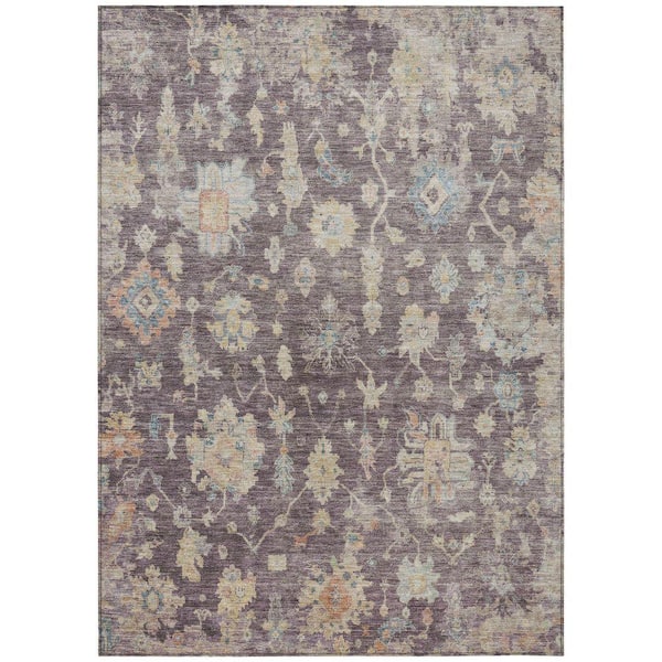 Chantille Machine Washable Indoor/Outdoor Abstract ACN2355 Eggplant 3 ft. x 4 ft. Area Rug