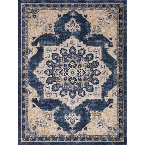 Unique Loom Utopia Helios Navy Blue 9' 0 x 12' 0 Area Rug
