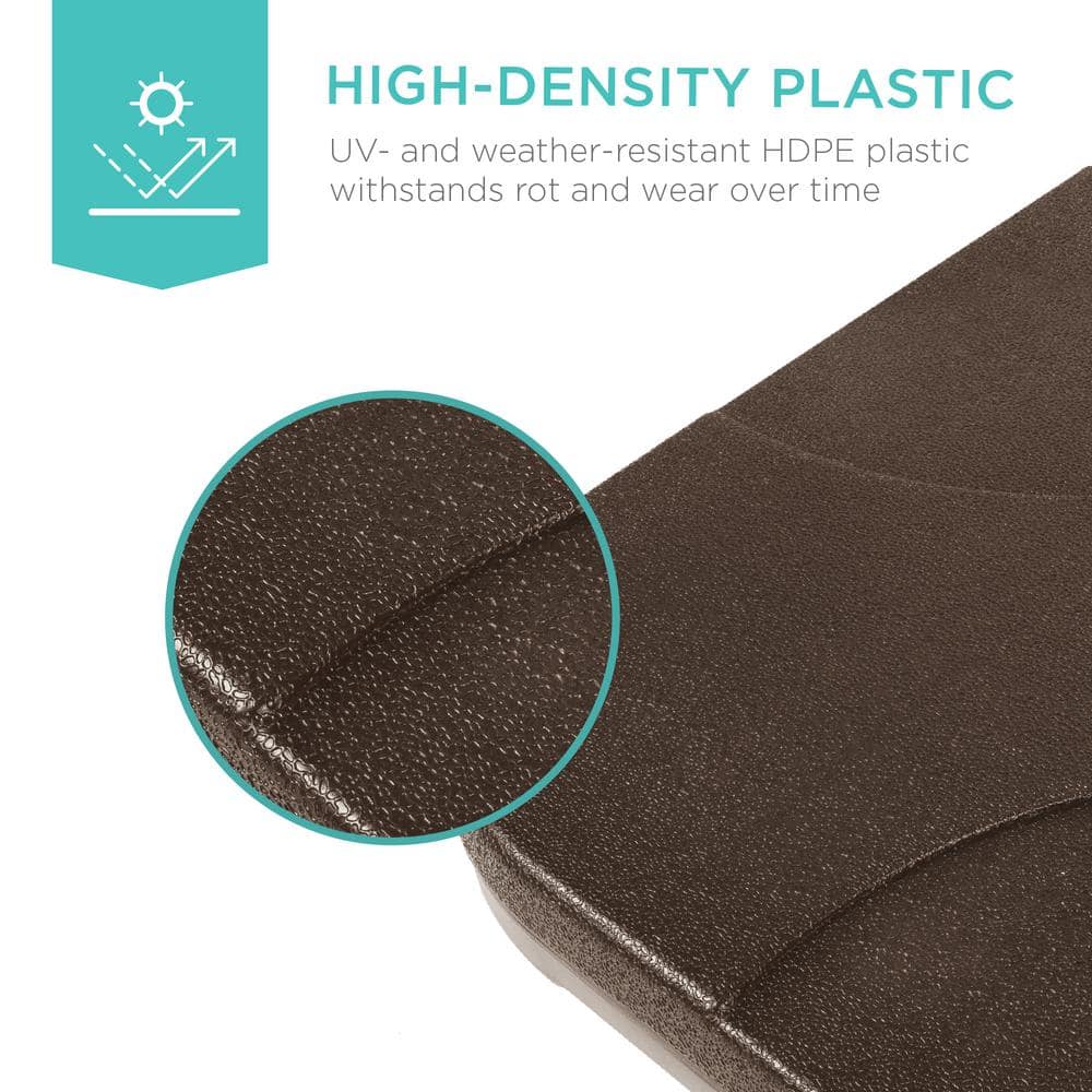 Brown Plastic Square Parasol Base with Easy-Fill Spouts