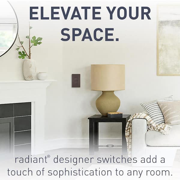 radiant 15 Amp 120 Volt 3-Way Rocker Light Switch, Dark Bronze radiant 15 Amp 120 Volt 3-Way Rocker Light Switch, Dark Bronze