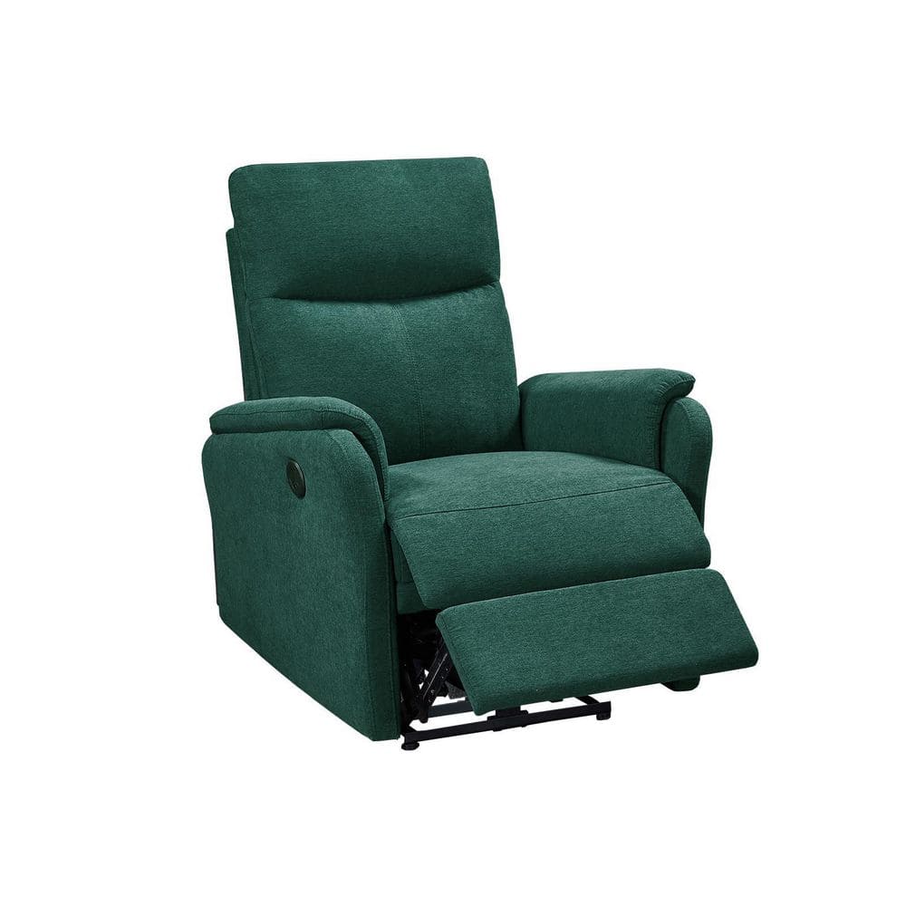 Huluwat Green Fabric Power Recliner Chair with USB Charge Port for ...