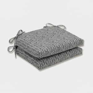 18.5 in. x 16 in. Outdoor Dining Chair Cushion in Grey/Ivory (Set of 2)