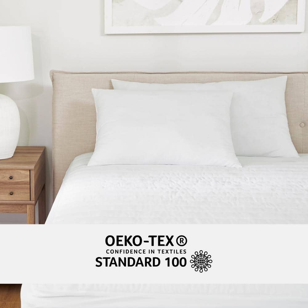 White Hypoallergenic Polyester Standard Bed Pillows Set