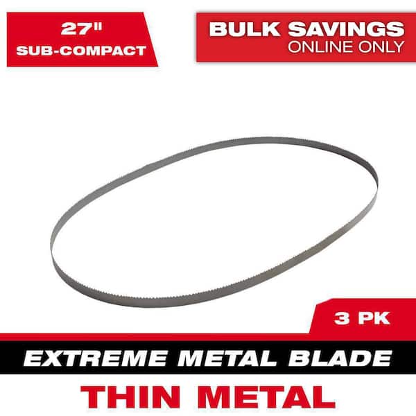 27 in. 12/14 TPI Sub Compact Extreme Thin Metal Cutting Band Saw Blade (3-Pack) For M12 Bandsaw