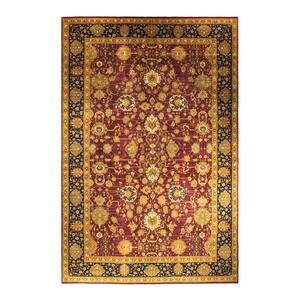 Mogul One-of-a Kind Traditional Brown 12 ft. 0 in. x 18 ft. 10 in. Floral Area Rug