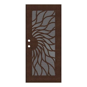 Unique Home Designs 36 in. x 80 in. Sunfire Black Left-Hand Surface ...