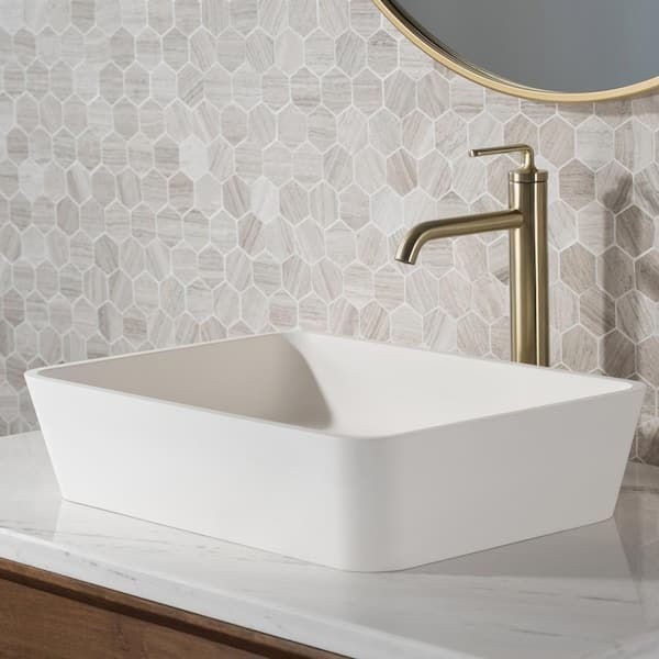 Ramus Single Handle Vessel Bathroom Sink Faucet with Pop-Up Drain in Brushed Gold (2-Pack)