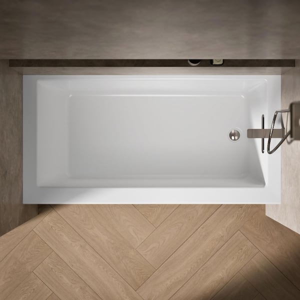 KOHLER Underscore 60 in. x 30 in. Soaking Bathtub with Right-Hand