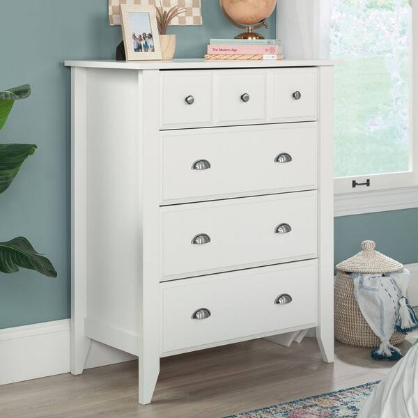 SAUDER Shoal Creek 4-Drawer Soft White Chest 411197 - The Home Depot